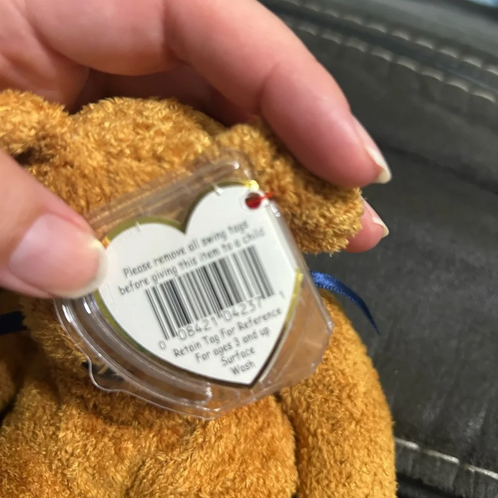 Ty Beanie Baby Fuzz the Bear - Picture 5 of 7